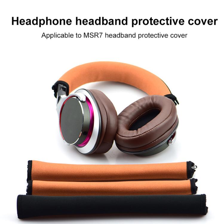For Audio Technica ATH-MSR7 Neoprene Zipper Headband Cushion Pad Replacement Parts(Black) - Earmuff & Pad by buy2fix | Online Shopping UK | buy2fix