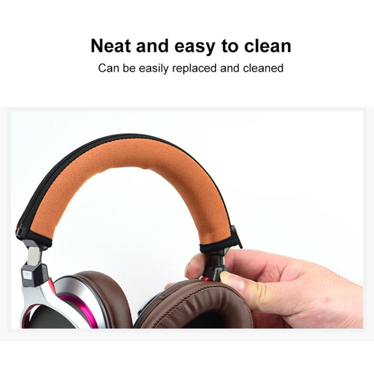 For Audio Technica ATH-MSR7 Neoprene Zipper Headband Cushion Pad Replacement Parts(Brown) - Earmuff & Pad by buy2fix | Online Shopping UK | buy2fix