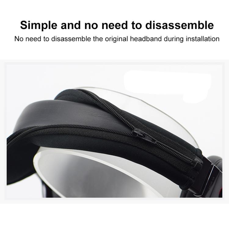 For Audio Technica ATH-MSR7 Neoprene Zipper Headband Cushion Pad Replacement Parts(Black) - Earmuff & Pad by buy2fix | Online Shopping UK | buy2fix