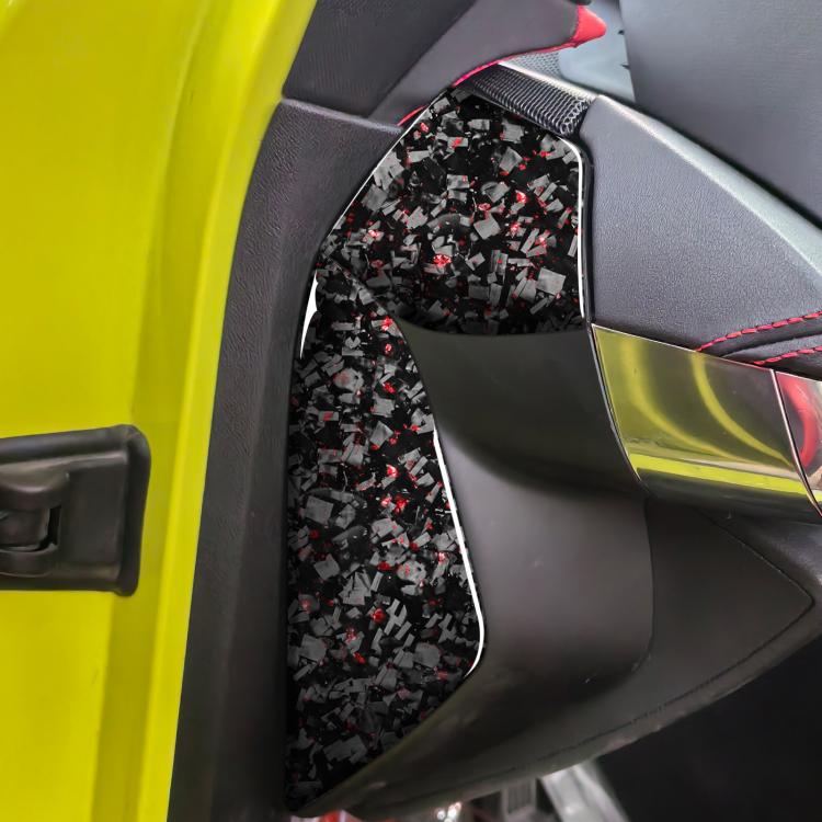 4pcs/Set Forged Gold Foil Carbon Fiber Car Front Slot Decorative Sticker for Chevrolet Corvette C8 2020-, Left and Right Driver(Red) - Car Interior Mouldings by buy2fix | Online Shopping UK | buy2fix