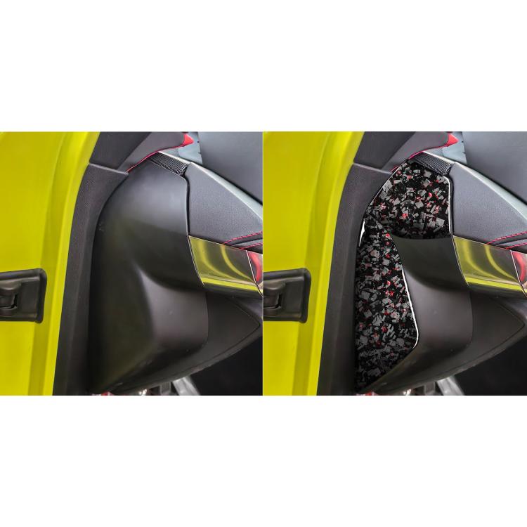 4pcs/Set Forged Gold Foil Carbon Fiber Car Front Slot Decorative Sticker for Chevrolet Corvette C8 2020-, Left and Right Driver(Red) - Car Interior Mouldings by buy2fix | Online Shopping UK | buy2fix