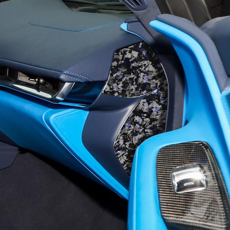 4pcs/Set Forged Gold Foil Carbon Fiber Car Front Slot Decorative Sticker for Chevrolet Corvette C8 2020-, Left and Right Driver(Blue) - Car Interior Mouldings by buy2fix | Online Shopping UK | buy2fix