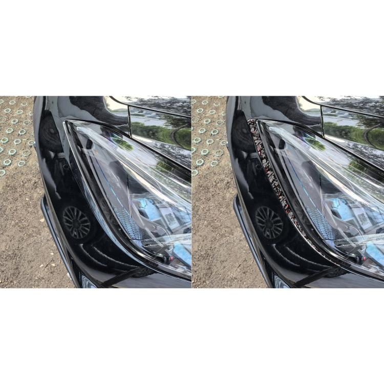 2pcs/Set Forged Gold Foil Carbon Fiber Car Front Light Below Decorative Sticker for Chevrolet Corvette C8 2020-, Left and Right Driver(Red) - Car Interior Mouldings by buy2fix | Online Shopping UK | buy2fix