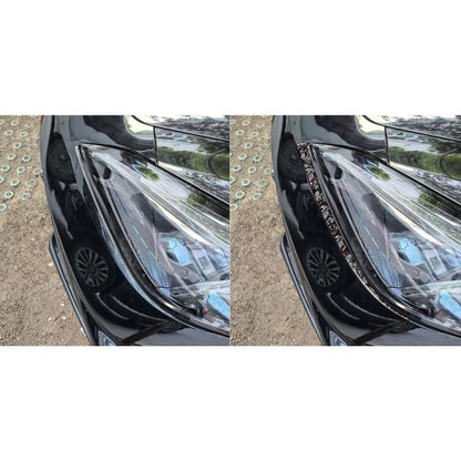 2pcs/Set Forged Gold Foil Carbon Fiber Car Front Light Below Decorative Sticker for Chevrolet Corvette C8 2020-, Left and Right Driver(Red) - Car Interior Mouldings by buy2fix | Online Shopping UK | buy2fix