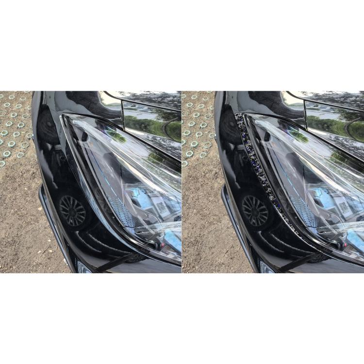 2pcs/Set Forged Gold Foil Carbon Fiber Car Front Light Below Decorative Sticker for Chevrolet Corvette C8 2020-, Left and Right Driver(Blue) - Car Interior Mouldings by buy2fix | Online Shopping UK | buy2fix