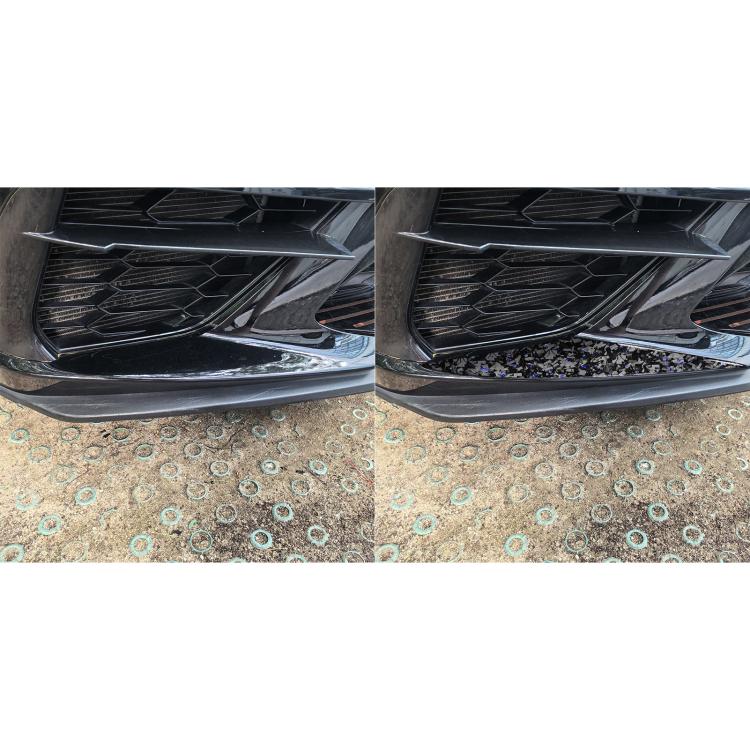2pcs/Set Forged Gold Foil Carbon Fiber Car Front Bumper Sides Decorative Sticker for Chevrolet Corvette C8 2020-, Left and Right Driver(Blue) - Car Interior Mouldings by buy2fix | Online Shopping UK | buy2fix