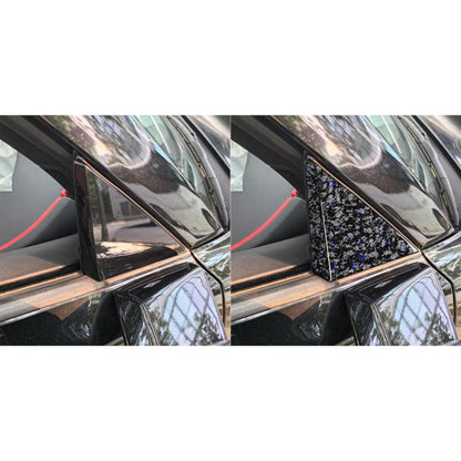 4pcs/Set Forged Gold Foil Carbon Fiber Car Outside A-pillar Decorative Sticker for Chevrolet Corvette C8 2020-, Left and Right Driver(Blue) - Car Interior Mouldings by buy2fix | Online Shopping UK | buy2fix