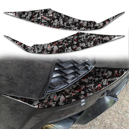 2pcs/Set Forged Gold Foil Carbon Fiber Car Rear Air Vent Decorative Sticker for Chevrolet Corvette C8 2020-, Left and Right Driver(Red) - Car Interior Mouldings by buy2fix | Online Shopping UK | buy2fix