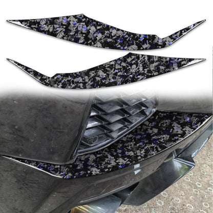 2pcs/Set Forged Gold Foil Carbon Fiber Car Rear Air Vent Decorative Sticker for Chevrolet Corvette C8 2020-, Left and Right Driver(Blue) - Car Interior Mouldings by buy2fix | Online Shopping UK | buy2fix