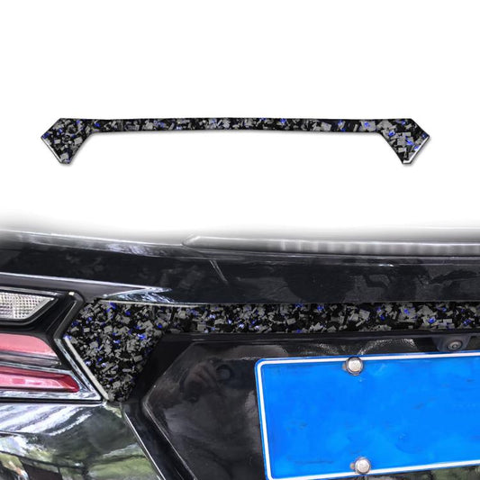 Forged Gold Foil Carbon Fiber Car Trunk Decorative Sticker for Chevrolet Corvette C8 2020-, Left and Right Driver(Blue) - Car Interior Mouldings by buy2fix | Online Shopping UK | buy2fix