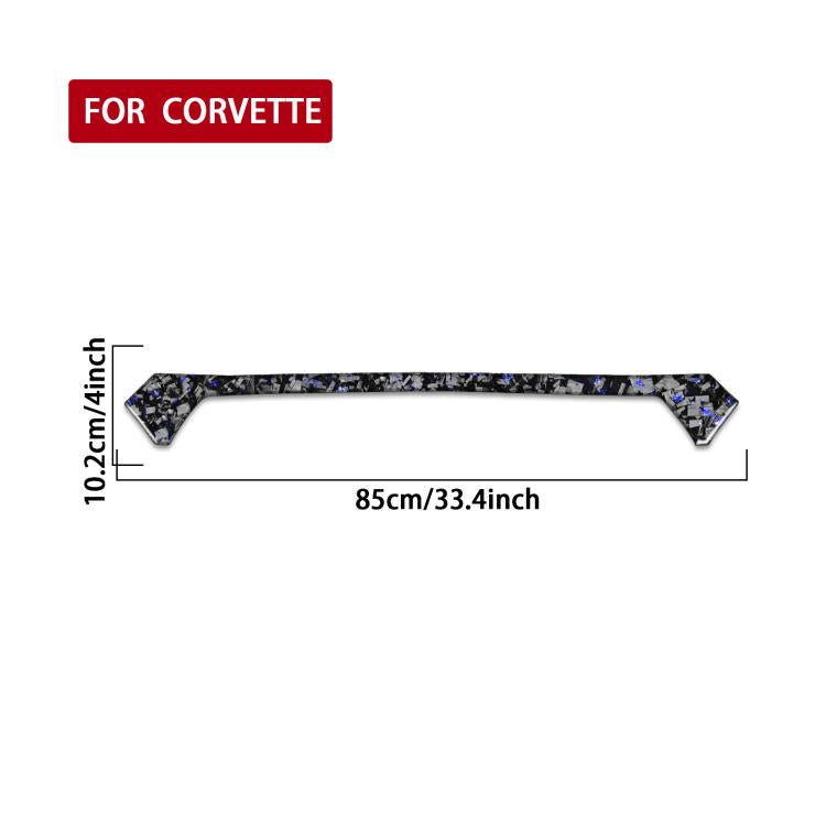 Forged Gold Foil Carbon Fiber Car Trunk Decorative Sticker for Chevrolet Corvette C8 2020-, Left and Right Driver(Blue) - Car Interior Mouldings by buy2fix | Online Shopping UK | buy2fix