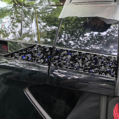 4pcs/Set Forged Gold Foil Carbon Fiber Car Roof Sides Decorative Sticker for Chevrolet Corvette C8 2020-, Left and Right Driver(Blue) - Car Interior Mouldings by buy2fix | Online Shopping UK | buy2fix