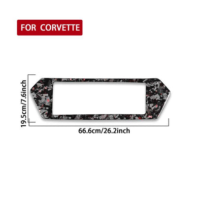 Forged Gold Foil Carbon Fiber Car Rear License Plate Frame Decorative Sticker for Chevrolet Corvette C8 2020-, Left and Right Driver(Red) - Car Interior Mouldings by buy2fix | Online Shopping UK | buy2fix
