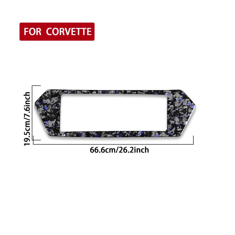 Forged Gold Foil Carbon Fiber Car Rear License Plate Frame Decorative Sticker for Chevrolet Corvette C8 2020-, Left and Right Driver(Blue) - Car Interior Mouldings by buy2fix | Online Shopping UK | buy2fix