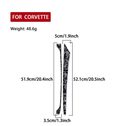 2pcs/Set Forged Gold Foil Carbon Fiber Car Center Console Side Decorative Sticker for Chevrolet Corvette C8 2020-, Right Driver(Blue) - Car Interior Mouldings by buy2fix | Online Shopping UK | buy2fix