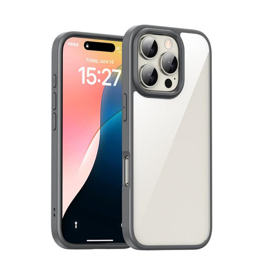 For iPhone 16 Pro Max iPAKY Bright Color Series Shockproof PC+TPU Phone Case(Grey) - iPhone 16 Pro Max Cases by iPAKY | Online Shopping UK | buy2fix