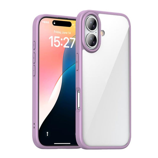 For iPhone 16 iPAKY Bright Color Series Shockproof PC+TPU Phone Case(Purple) - iPhone 16 Cases by iPAKY | Online Shopping UK | buy2fix