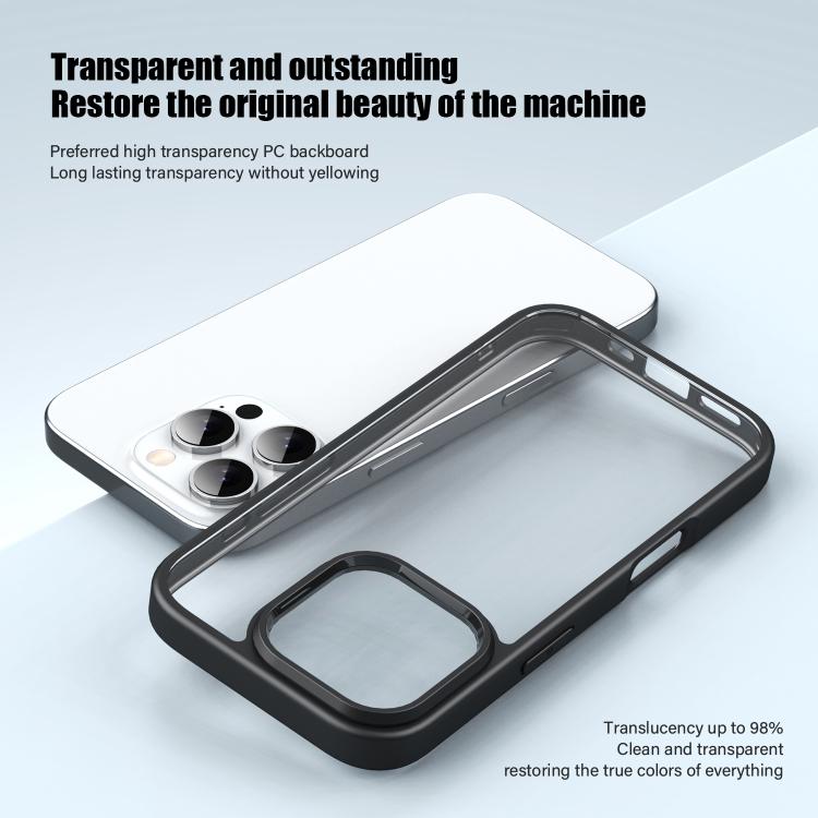 For iPhone 16 iPAKY Bright Color Series Shockproof PC+TPU Phone Case(Grey) - iPhone 16 Cases by iPAKY | Online Shopping UK | buy2fix