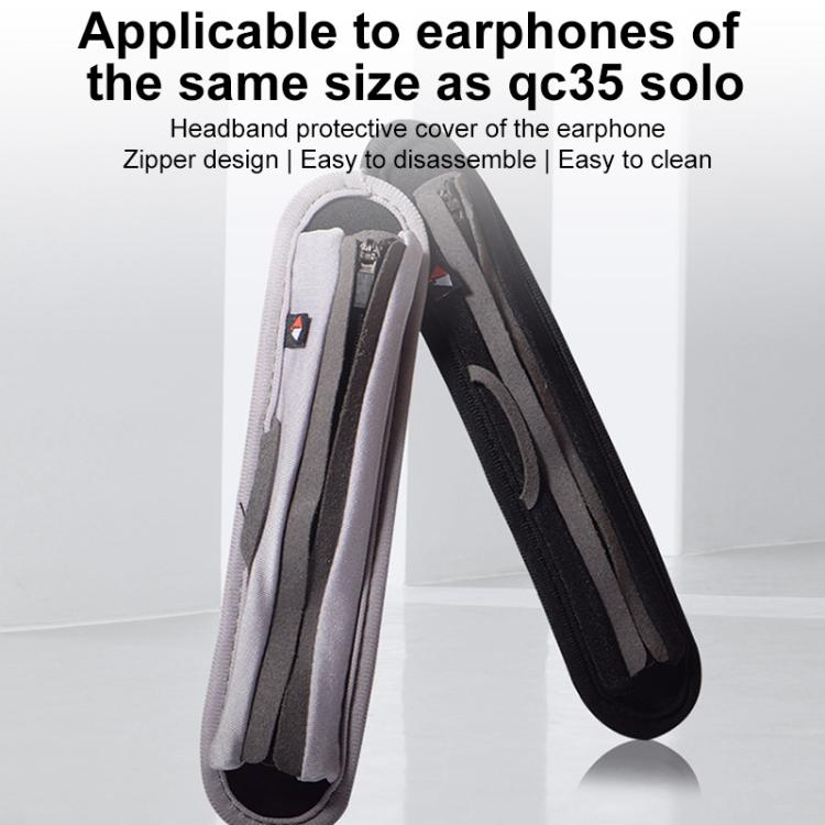 Neoprene Zipper Headband Protective Cover For BOSE QC25 / QC15 / QC35 II, Model:Small-Black Grey - Earmuff & Pad by buy2fix | Online Shopping UK | buy2fix