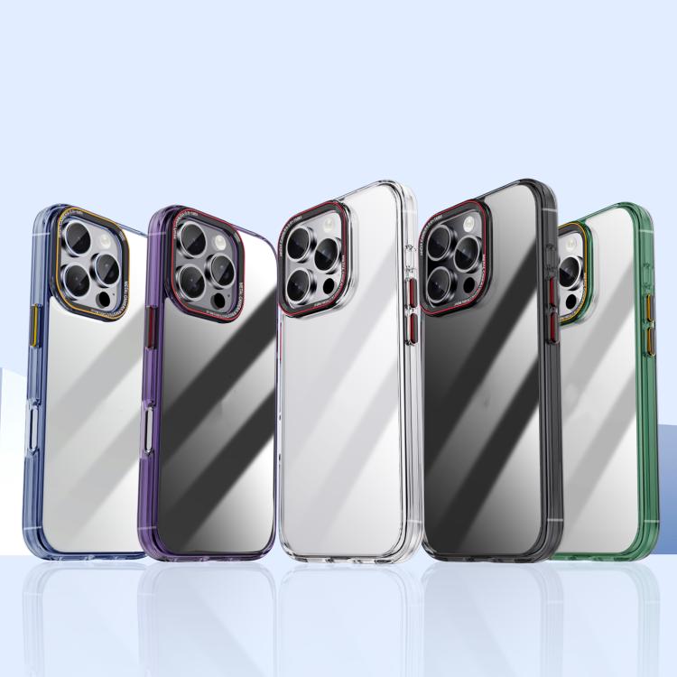 For iPhone 16 iPAKY MG Series Transparent PC+TPU Phone Case(Transparent Purple) - iPhone 16 Cases by iPAKY | Online Shopping UK | buy2fix