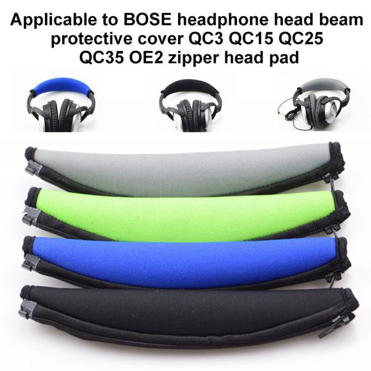Neoprene Zipper Headband Protective Cover For BOSE QC25 / QC35(Grey) - Earmuff & Pad by buy2fix | Online Shopping UK | buy2fix