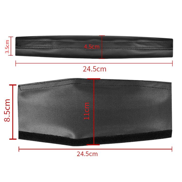 Universal PU Leather Headband Protective Cover, Size:Curved 24.5x11x8.5cm(Black) - Earmuff & Pad by buy2fix | Online Shopping UK | buy2fix