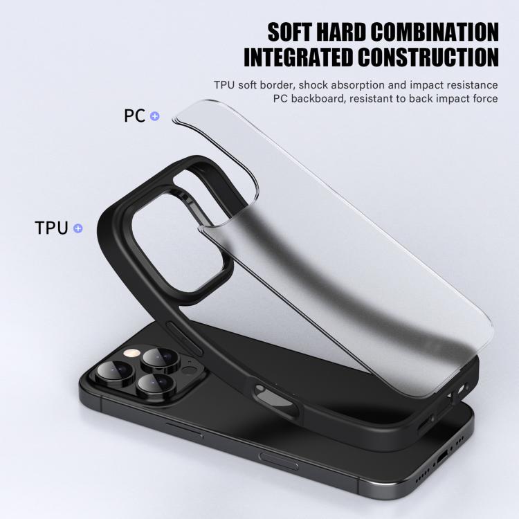 For iPhone 16 Plus iPAKY Bright Color Frosted Series Shockproof PC+TPU Phone Case(Black) - iPhone 16 Plus Cases by iPAKY | Online Shopping UK | buy2fix