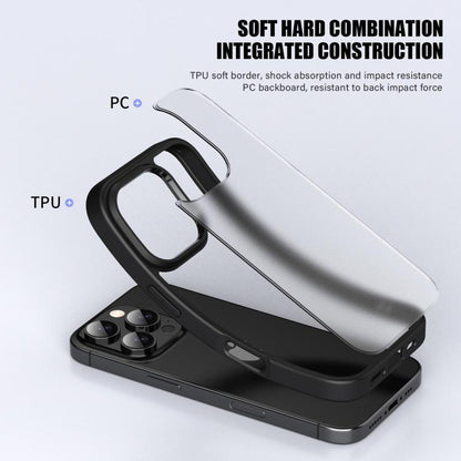 For iPhone 16 Plus iPAKY Bright Color Frosted Series Shockproof PC+TPU Phone Case(Black) - iPhone 16 Plus Cases by iPAKY | Online Shopping UK | buy2fix