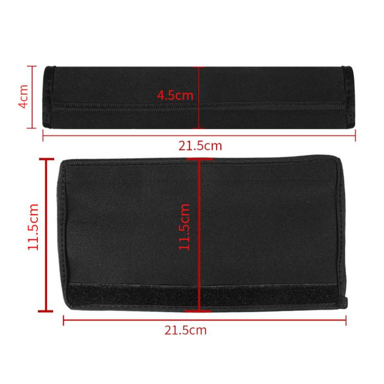 Elastic Cotton Cloth Headband Protective Cover, Size:Rectangle 21x11.5cm(Black) - Earmuff & Pad by buy2fix | Online Shopping UK | buy2fix