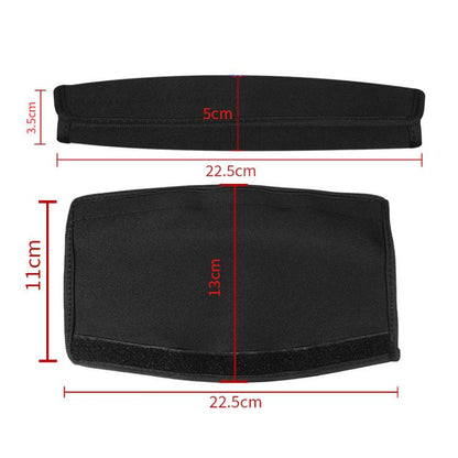 Elastic Cotton Cloth Headband Protective Cover, Size:Curved 22.5x13x11cm(Black) - Earmuff & Pad by buy2fix | Online Shopping UK | buy2fix
