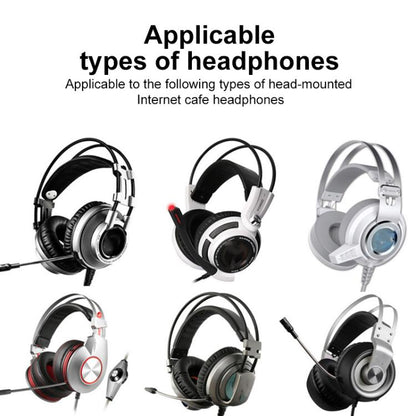 Elastic Cotton Cloth Headband Protective Cover, Size:Curved 25.5x13x9cm(Black) - Earmuff & Pad by buy2fix | Online Shopping UK | buy2fix