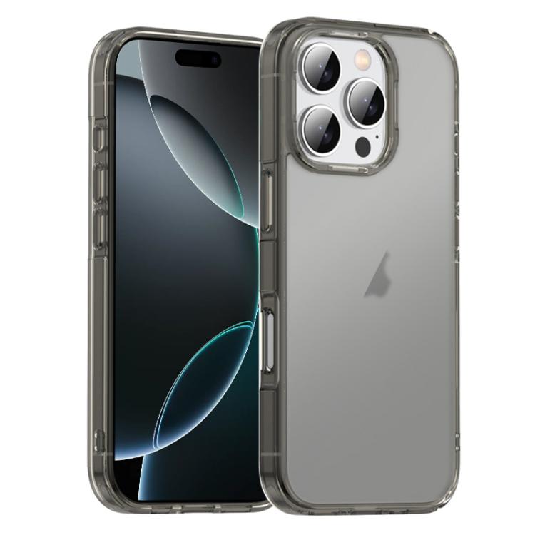 For iPhone 16 Pro Max iPAKY Phantom Series Shockproof PC+TPU Phone Case(Matte Black) - iPhone 16 Pro Max Cases by iPAKY | Online Shopping UK | buy2fix