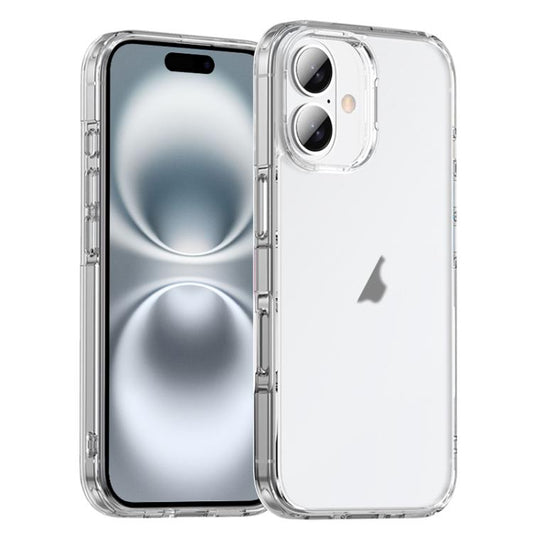 For iPhone 16 iPAKY Phantom Series Shockproof PC+TPU Phone Case(Matte White) - iPhone 16 Cases by iPAKY | Online Shopping UK | buy2fix