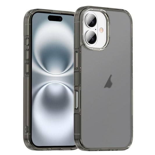 For iPhone 16 iPAKY Phantom Series Shockproof PC+TPU Phone Case(Matte Black) - iPhone 16 Cases by iPAKY | Online Shopping UK | buy2fix