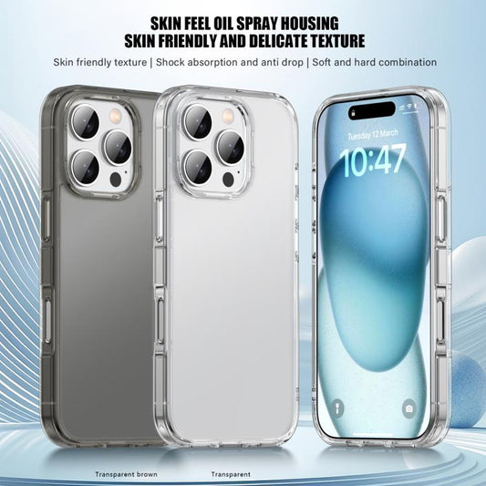 For iPhone 16 Pro Max iPAKY Phantom Series Shockproof PC+TPU Phone Case(Matte Black) - iPhone 16 Pro Max Cases by iPAKY | Online Shopping UK | buy2fix