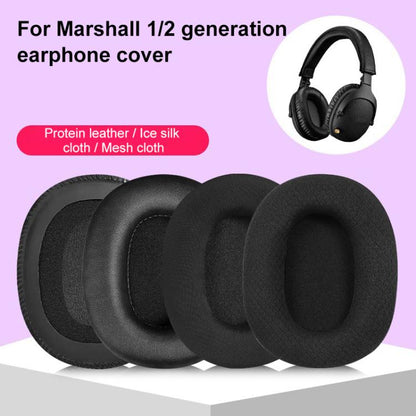2pcs Sponge Earmuffs Replacement Earpads For Marshall Monitor, Model:Ice Silk Cloth(Black) - Earmuff & Pad by buy2fix | Online Shopping UK | buy2fix