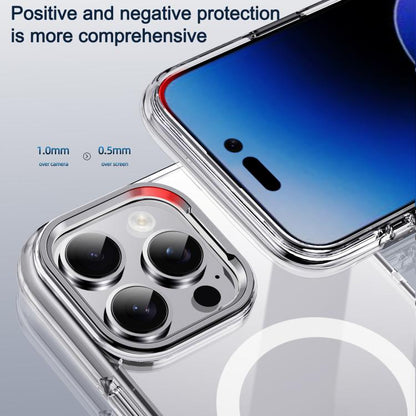 For iPhone 16 Pro Max iPAKY Mingxing Series MagSafe Magnetic Shockproof PC+TPU Phone Case(Transparent + Black) - iPhone 16 Pro Max Cases by iPAKY | Online Shopping UK | buy2fix