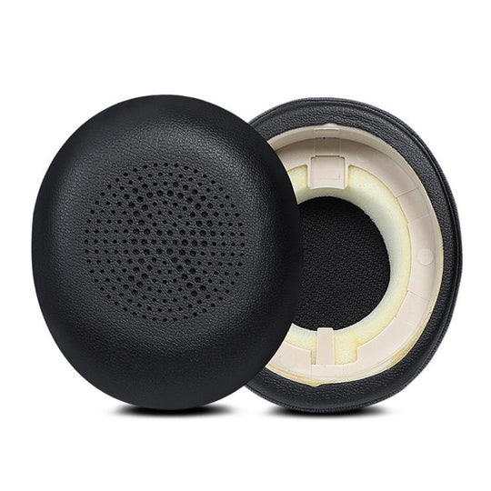 1 Pair Protein Leather Earpads For Jabra Evolve2 65 / Evolve2 40 SE / Elite 45H(Black)
