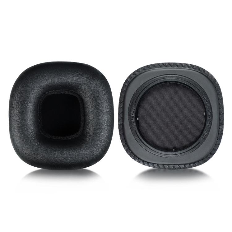 2pcs Protein Leather Replacement Earpads For Marshall Mid Bluetooth(Black with Snap-on) - Earmuff & Pad by buy2fix | Online Shopping UK | buy2fix