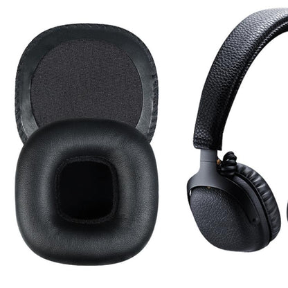 2pcs Protein Leather Replacement Earpads For Marshall Mid Bluetooth(Black with Snap-on) - Earmuff & Pad by buy2fix | Online Shopping UK | buy2fix