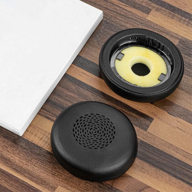 1 Pair Protein Leather Earpads For Jabra Evolve2 75(Black) - Earmuff & Pad by buy2fix | Online Shopping UK | buy2fix