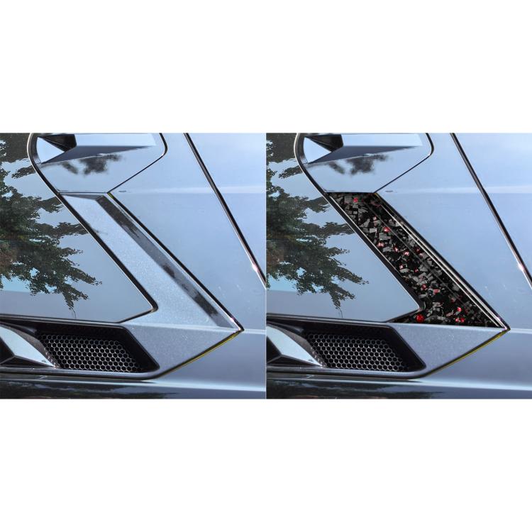 6pcs/Set Forged Gold Foil Carbon Fiber Car Roof Camera Decorative Sticker for Chevrolet Corvette C8 2020-, Left and Right Driver(Red) - Car Interior Mouldings by buy2fix | Online Shopping UK | buy2fix