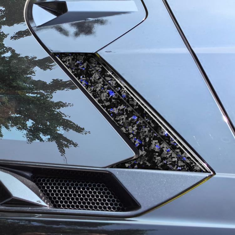 6pcs/Set Forged Gold Foil Carbon Fiber Car Roof Camera Decorative Sticker for Chevrolet Corvette C8 2020-, Left and Right Driver(Blue) - Car Interior Mouldings by buy2fix | Online Shopping UK | buy2fix