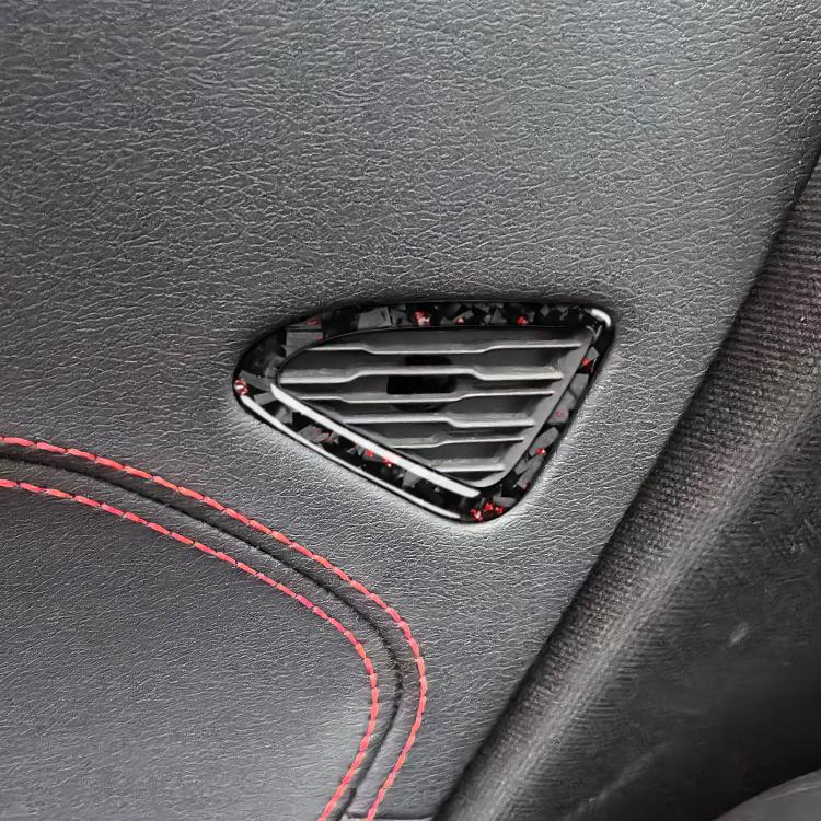 2pcs/Set Forged Gold Foil Carbon Fiber Car Door Air Outlet Decorative Sticker for Chevrolet Corvette C8 2020-, Left and Right Driver(Red) - Car Interior Mouldings by buy2fix | Online Shopping UK | buy2fix