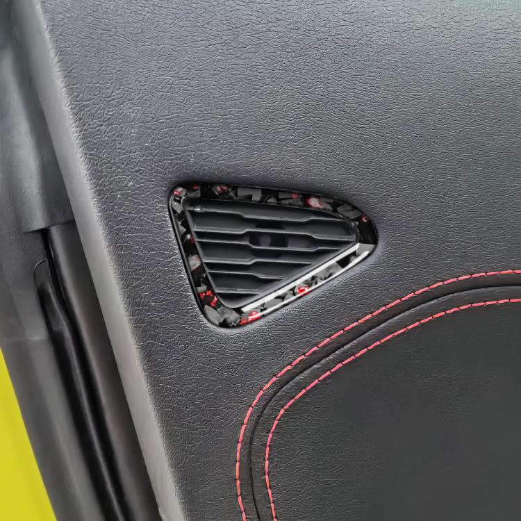 2pcs/Set Forged Gold Foil Carbon Fiber Car Door Air Outlet Decorative Sticker for Chevrolet Corvette C8 2020-, Left and Right Driver(Red) - Car Interior Mouldings by buy2fix | Online Shopping UK | buy2fix