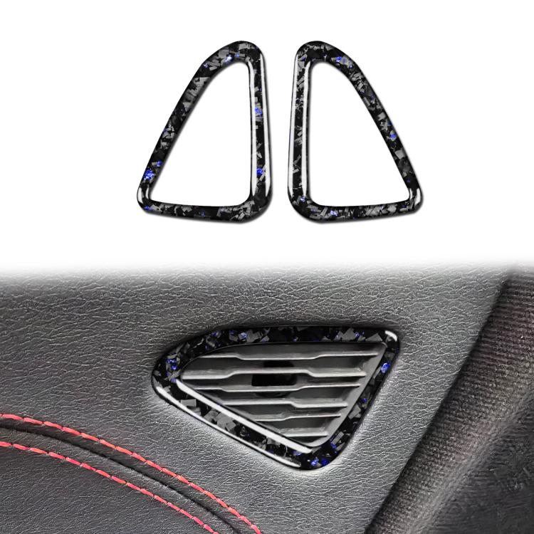 2pcs/Set Forged Gold Foil Carbon Fiber Car Door Air Outlet Decorative Sticker for Chevrolet Corvette C8 2020-, Left and Right Driver(Blue) - Car Interior Mouldings by buy2fix | Online Shopping UK | buy2fix