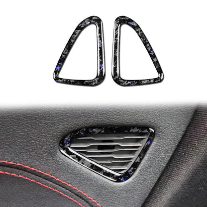 2pcs/Set Forged Gold Foil Carbon Fiber Car Door Air Outlet Decorative Sticker for Chevrolet Corvette C8 2020-, Left and Right Driver(Blue) - Car Interior Mouldings by buy2fix | Online Shopping UK | buy2fix