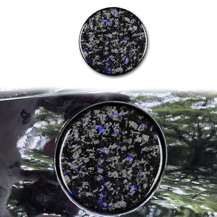 Forged Gold Foil Carbon Fiber Car Fuel Tank Cap Decorative Sticker for Chevrolet Corvette C8 2020-, Left and Right Driver(Blue) - Car Interior Mouldings by buy2fix | Online Shopping UK | buy2fix