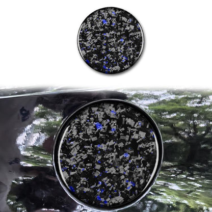 Forged Gold Foil Carbon Fiber Car Fuel Tank Cap Decorative Sticker for Chevrolet Corvette C8 2020-, Left and Right Driver(Blue) - Car Interior Mouldings by buy2fix | Online Shopping UK | buy2fix