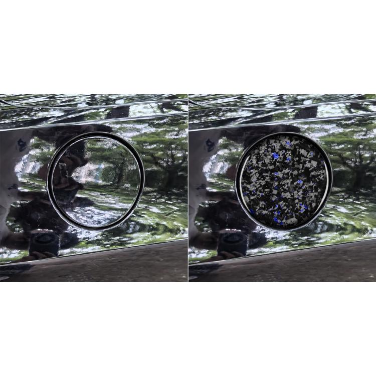 Forged Gold Foil Carbon Fiber Car Fuel Tank Cap Decorative Sticker for Chevrolet Corvette C8 2020-, Left and Right Driver(Blue) - Car Interior Mouldings by buy2fix | Online Shopping UK | buy2fix